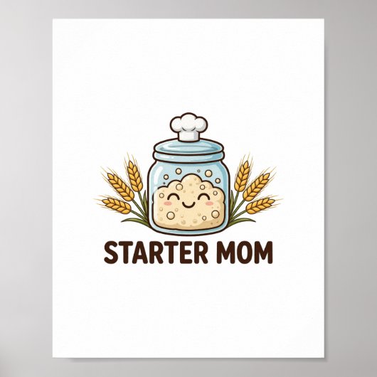 Poster Maman de starter — Joli pot de starter au levain p (Devant)