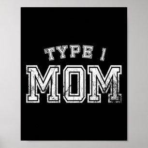 Poster Maman de type 1 Sensibilisation Mère diabétique Pa