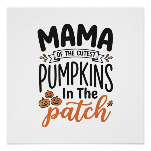 Poster Maman des citrouilles les plus mignonnes Fall Shir (Devant)