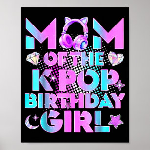 Poster Maman des filles de la fête d'anniversaire k-pop a