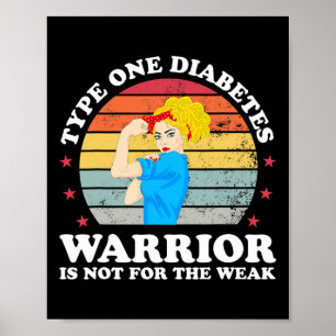 Poster Maman diabétique de type 1 T1d sensibilisation au