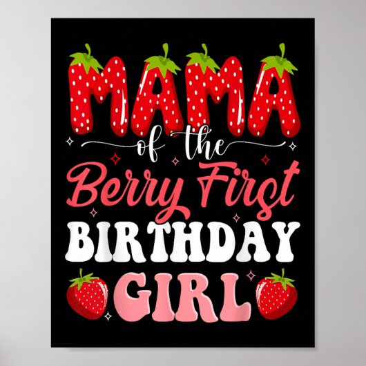 Poster Maman Du Berry Premier Anniversaire De Girl Strawb (Devant)