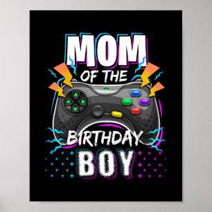 Poster Maman du garçon d'anniversaire correspondant au je