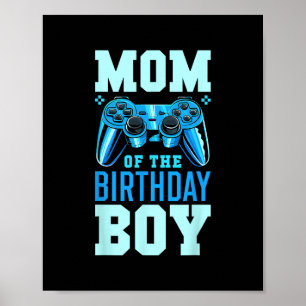 Poster Maman du garçon d'anniversaire correspondant au jo