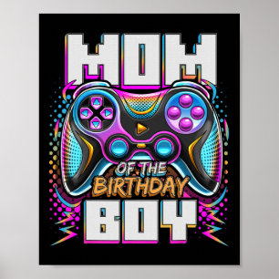 Poster Maman du garçon d'anniversaire correspondant jeu v