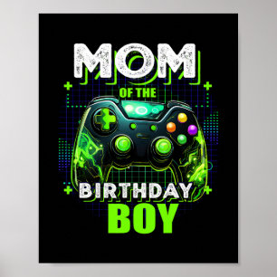 Poster Maman du garçon d'anniversaire correspondant jeu v