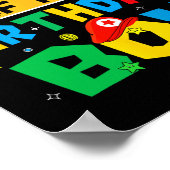 Poster Maman du garçon d'anniversaire jeu vidéo de jeu co (Coin)