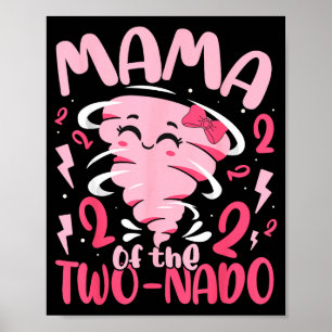 Poster Maman du thème tornade à deux nados pour 2e annive