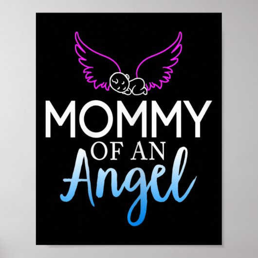 Poster Maman d'un ange Mois de sensibilisation au Sids (Devant)