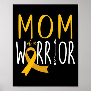 Poster Maman D'Un Guerrier Cancer De L'Enfance Sensibilis