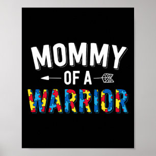Poster Maman D'Un Guerrier Famille Maman Monde Autisme Re