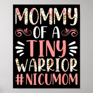 Poster Maman d'un petit guerrier - maman nicu joyeuse fêt
