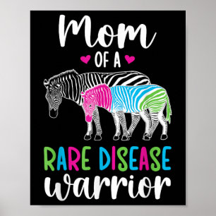 Poster Maman D'Une Maladie Rare Guerrier Mère Maladie Rar
