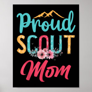 Poster Maman éclaireuse fière Bonne fête des mères Campin