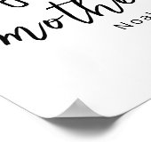 Poster Maman éléphant pastel bébé premier jour de la fête (Coin)