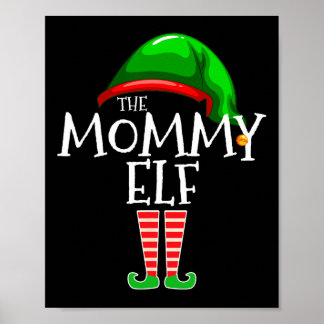 Poster Maman Elf Famille Groupe de jumelage Noël Maman