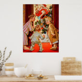 Poster Maman embrasse le Père Noël (Cuisine)