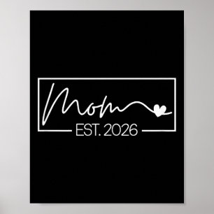 Poster Maman Est. 2026 Expect Baby 2026 Mother 2026 Nouve