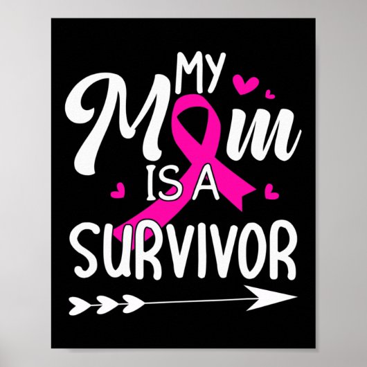 Poster Maman Est Une Survivante Conscience Du Cancer Du S (Devant)