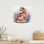 Poster Maman et bébé cheval (Cuisine)
