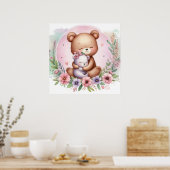 Poster Maman et bébé ours (Cuisine)