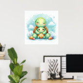 Poster Maman et bébé tortue (Bureau à domicile)
