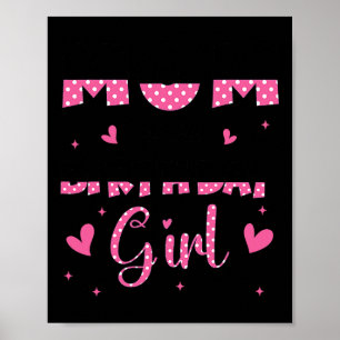 Poster Maman Et Papa De L'Anniversaire Famille Fille Corr