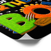 Poster Maman Et Papa De L'Anniversaire Garçon Dinosaur Fa (Coin)