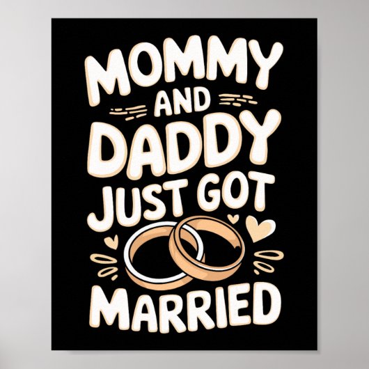 Poster Maman et Papa viennent de se marier (Devant)