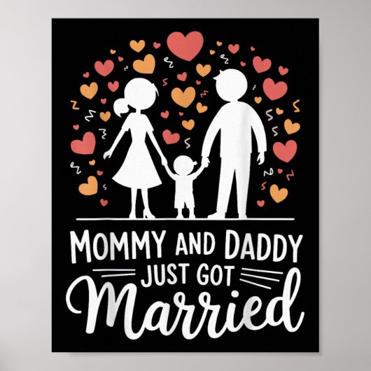 Poster Maman Et Papa Vient De Se Marier _3 (Devant)