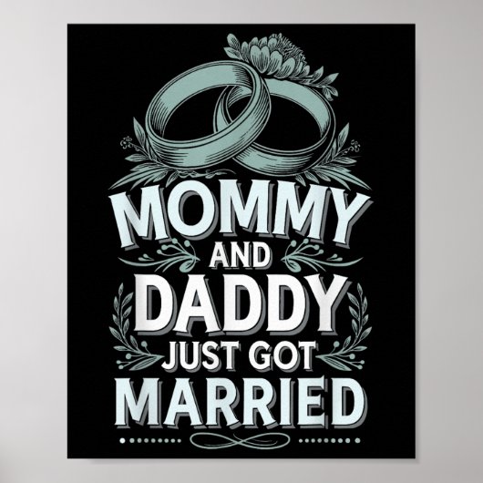 Poster Maman Et Papa Vient De Se Marier _5 (Devant)