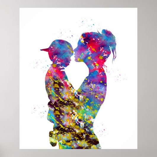 Poster Maman Et Son Cadfs Colorfull (Devant)