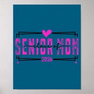 Poster Maman fière classe terminale 2026 ruban rose