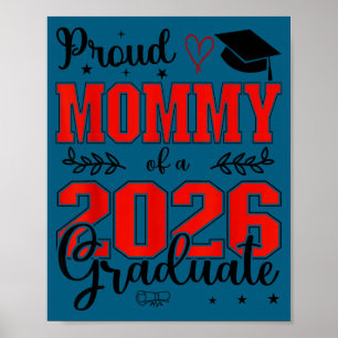 Poster Maman fière d'un diplômé de la promotion 2026 pour