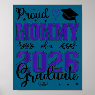 Poster Maman fière d'un diplômé de la promotion 2026 pour