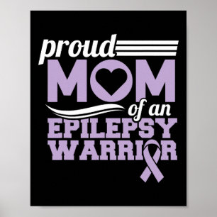 Poster Maman fière d'un guerrier de l'épilepsie, sensibil