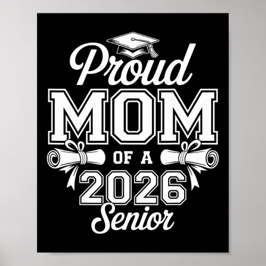 Poster Maman fière d'un terminale de 2026 Promotion de 20 (Devant)