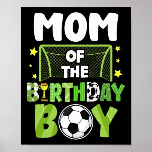 Poster Maman Foot Fête d'anniversaire Garçon Parti Foot F