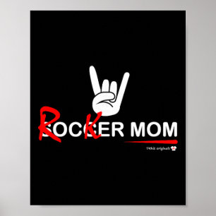 Poster Maman Footballeuse Maman Rockeuse - Rock, Rebelle