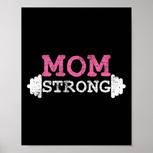 Poster Maman Forte Mère Mama Fitness Bodybuilding Poids