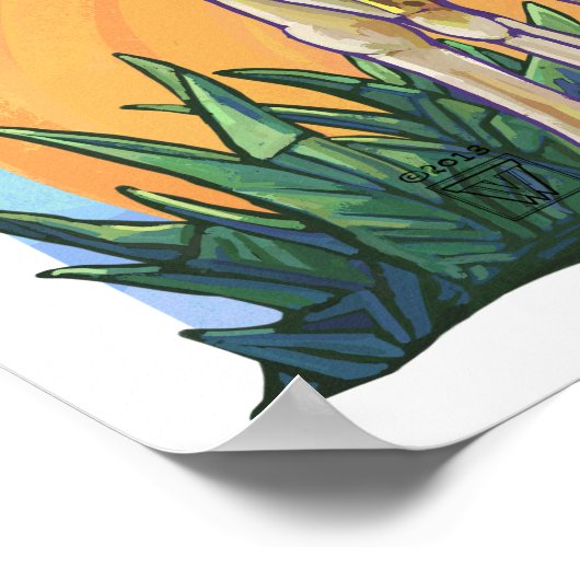 Poster Maman girafe et bébé (Coin)