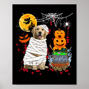 Poster Maman Golden Retriever Chien Halloween Chien Pum d