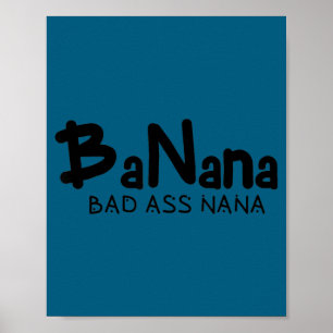 Poster Maman Grand-mère Nana Mauvaise Banane Drôle