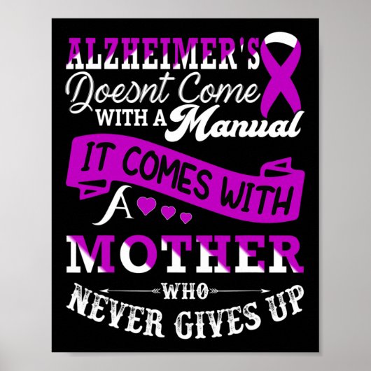 Poster Maman guerrière de soutien de la sensibilisation H (Devant)