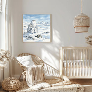 Poster Maman Harfang des neiges et la nurserie des Owlets