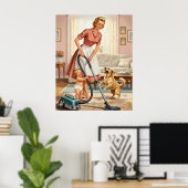 Poster Maman heureuse (Bureau à domicile)
