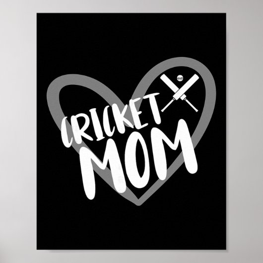 Poster Maman joueuse de cricket  (Devant)