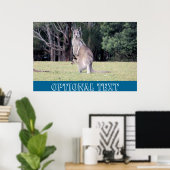 Poster Maman Kangaroo avec Joey bébé dans sa poche (Bureau à domicile)