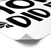 Poster Maman L'A Fait Graduation Diplômés Fier Enfants (Coin)