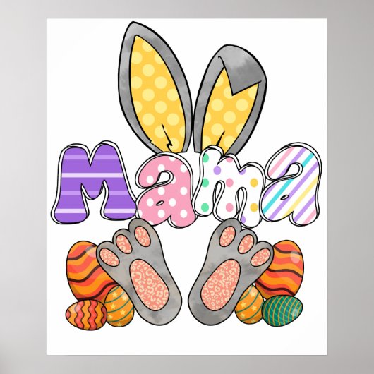 Poster maman lapin (2), rétro, vintage (Devant)